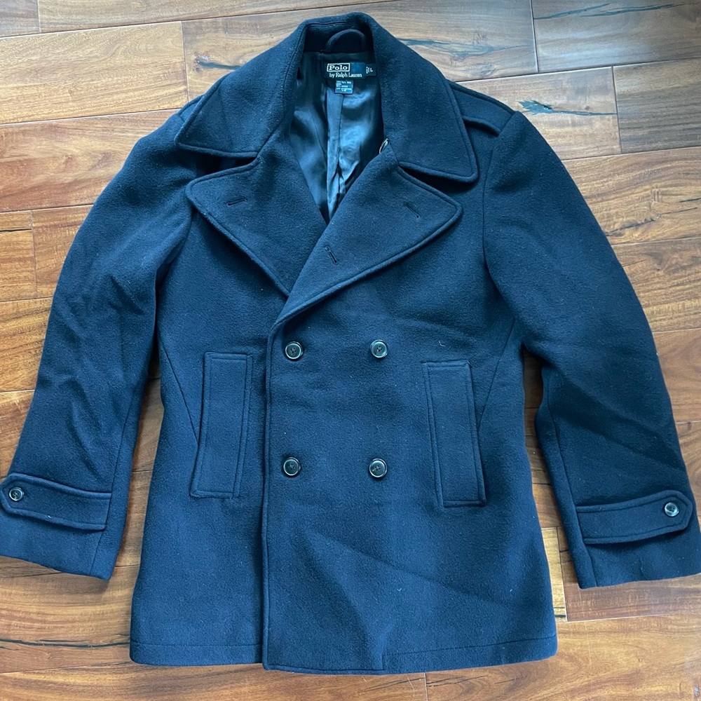 Polo Peacoat Wool Large Navy